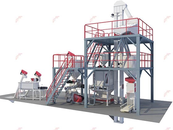 1-2ton poultry feed production line